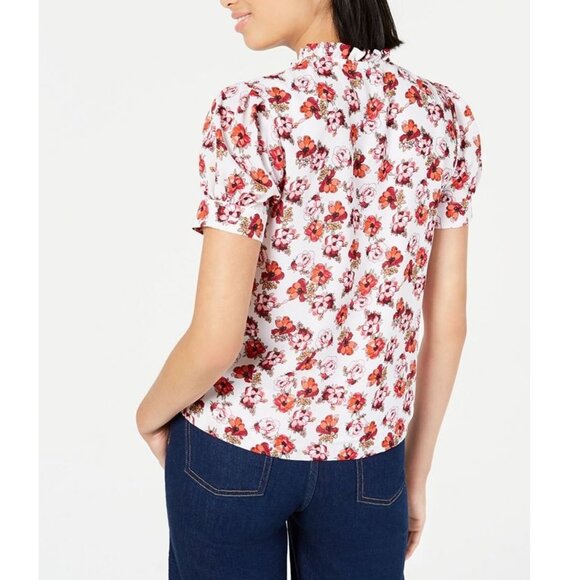 🎁 Maison Jules Ruffled Floral-Print Top - Picture 2 of 10